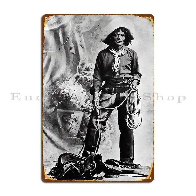 Оригинальный ковбойский металлический плакат Nat Love для создания гаража