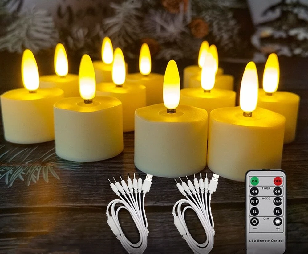 

Мерцающие LED чайные свечи набор 6/12 шт., теплый белый свет