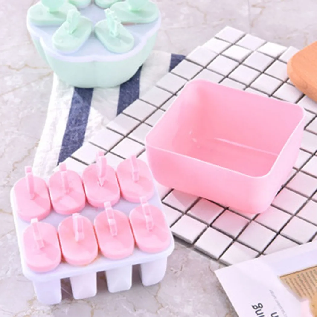 

Square DIY Homemade Ice Cream Popsicle Mold PP Plastic Ice Cream Mold Popsicle Mold Ice Cube Tray Mould Ice Pop Maker Mould