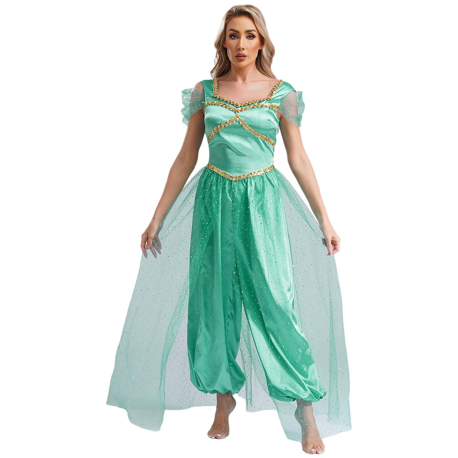 Женский костюм для косплея принцессы в арабском и стиле Хэллоуина комбинезон