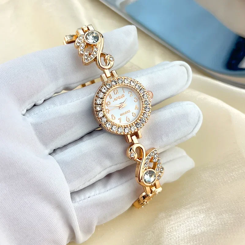 Women's Watch Brand Diamond Swan Bracelet Fashion Light Luxury Clock Reloj watches
