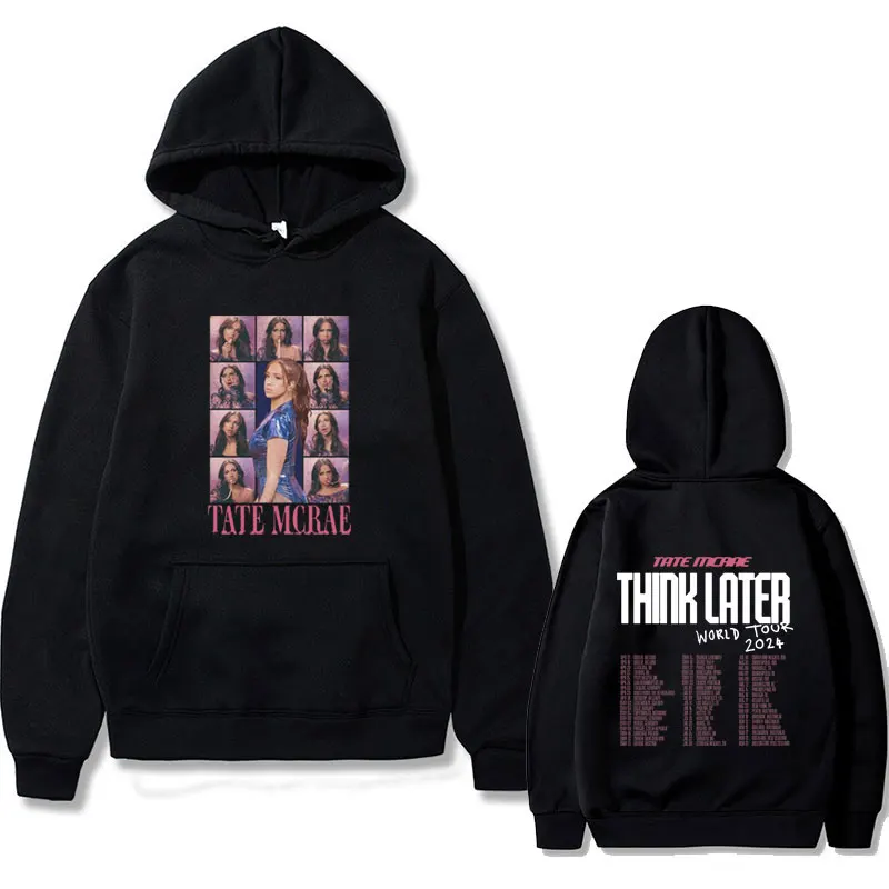 Толстовка мужская с капюшоном Популярная певица Tate Mcrae Think After World Tour Модный
