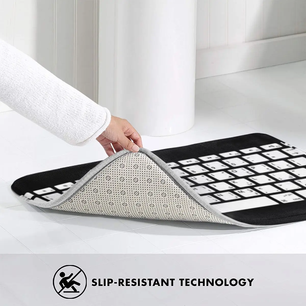 Полиэстеровый коврик для ванной