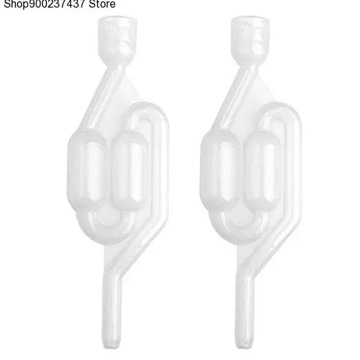 

2Pcs S Shape Air Lock Bubble Grommet Exhaust Water Seal Valve with Cork Beer Wine Making Tools