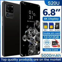 global version new 6 8 inch 5g smartphone 12512gb for samsung galaxy s20 ultra face id mobile phone xiaomi huawei cellphone