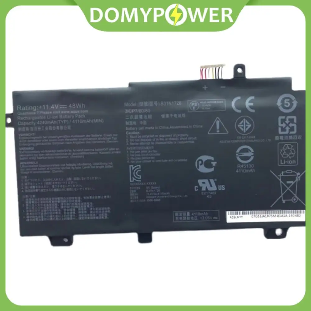 

B31N1726 Battery for ASUS TUF FX80 FX86 A15 FX504 FX505 FA506 A17 FA706 FX80GE FX86FE FX505GE FX80GM FX504GE FX504GM