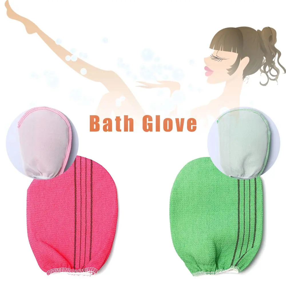 Korean Italy Exfoliating Body-Scrub Glove Towel Green Red