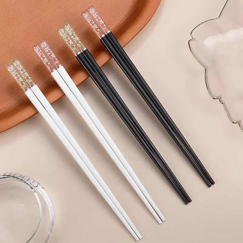 

Sakura Japanese Chopsticks Antibacterial Anti-slip High Temperature Resistant Sushi Food Chopsticks Korean Kitchen Supplie