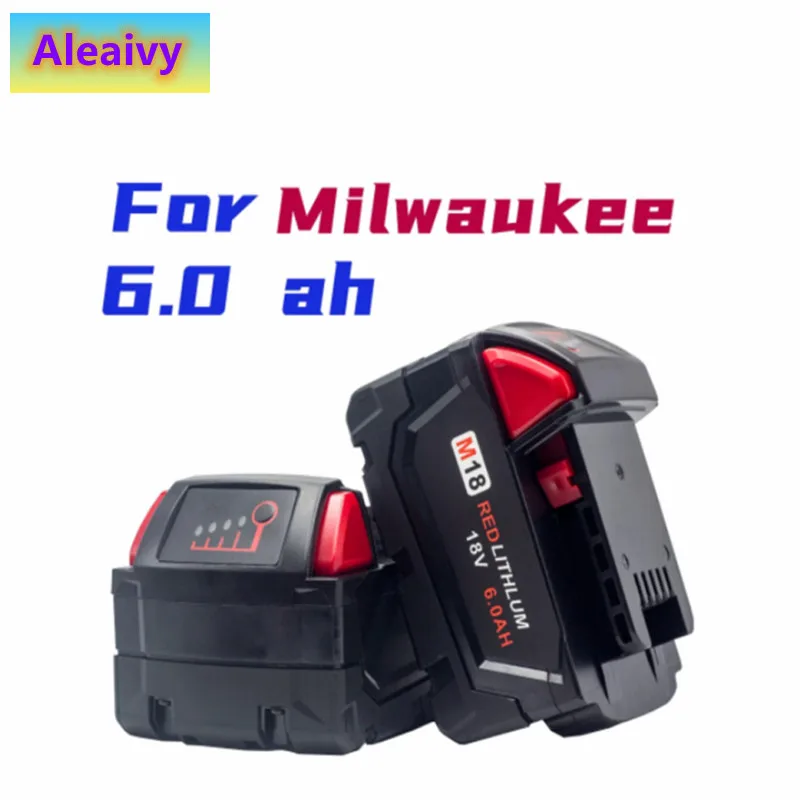 

100% Новый оригинальный 18 в 6000 мАч сменный литий-ионный аккумулятор Ач для Milwaukee Xc M18 M18B аккумуляторные инструменты батареи + зарядное устройст...