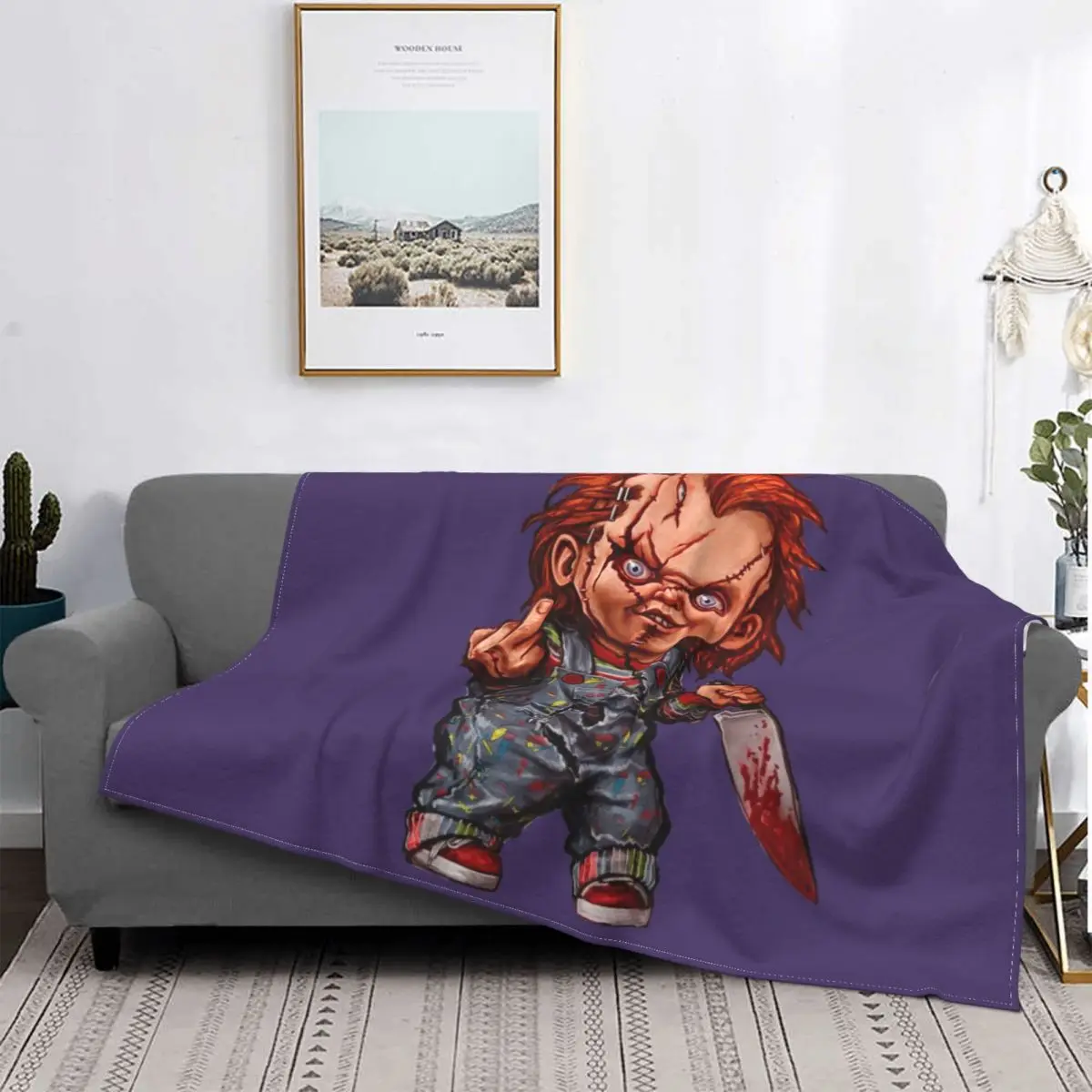 

My Bride Childs Play Blanket 3D Print Soft Flannel Chucky Horror Movie Throw Blankets for Office Bed Couch Quilt Fleece Warm