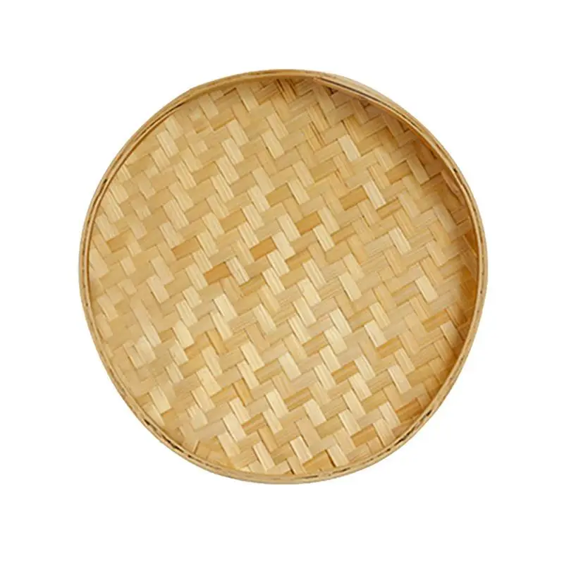 

Hand-woven Bamboo Sieve Hand-painted Bamboo Raft Decorative Drying Bamboo Pole Home Shop Decoration