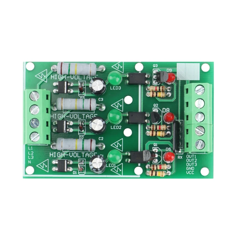 

3 Channel Optocoupler Isolation Module AC 220V Isolated Board Testing Module Support PLC AC Detection Module