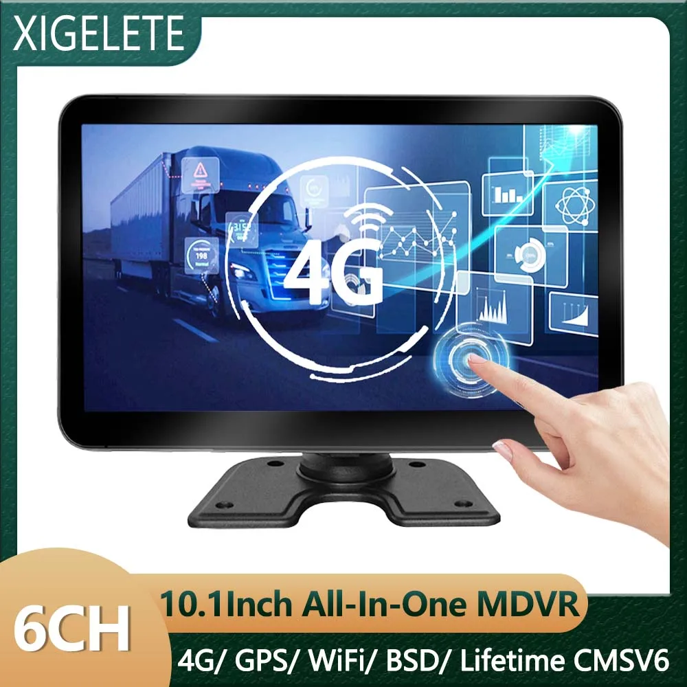 10 1-дюймовый 6-канальный универсальный грузовик автобус автомобиль 4G WIFI GPS MDVR
