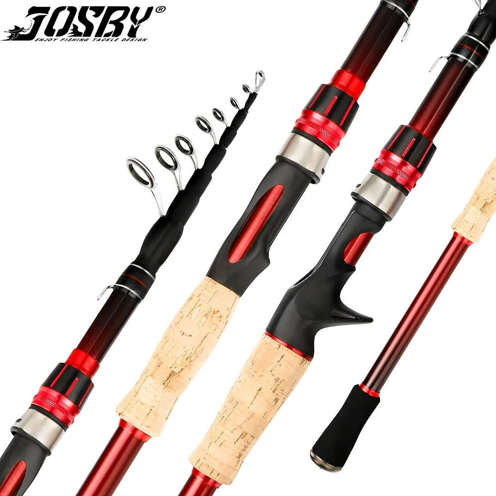 

JOSBY Telescopic Spinning Casting Lure Fishing Rod Travel 2.1/2.4/2.7/3.0m 30T Carbon Easy To Carry 5-35g Sea Saltwater Pesca