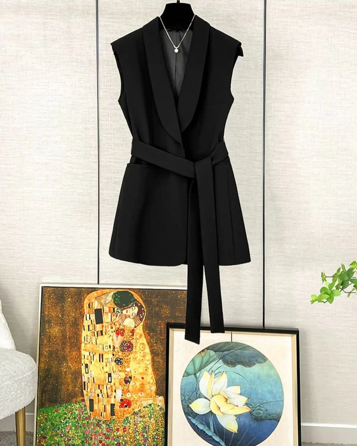 Женские костюмы из жилета и брюк комплект двух предметов офисная одежда деловая