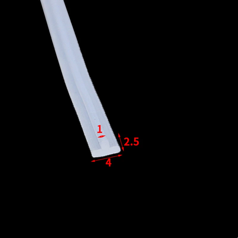

Резиновая Т-лента для машинного оборудования Edge Encloser Shield Sealing 4x2,5 мм полупрозрачная