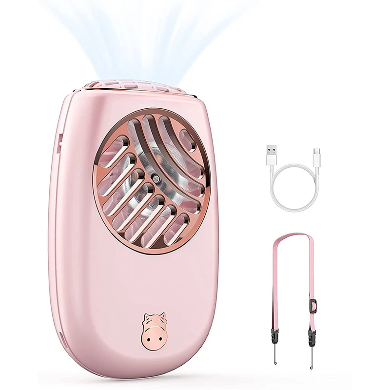 

Personal Portable Neck Fan Handheld Fan Rechargeable Silent High Wind Hanging Neck Fan for Home Outdoor Travel