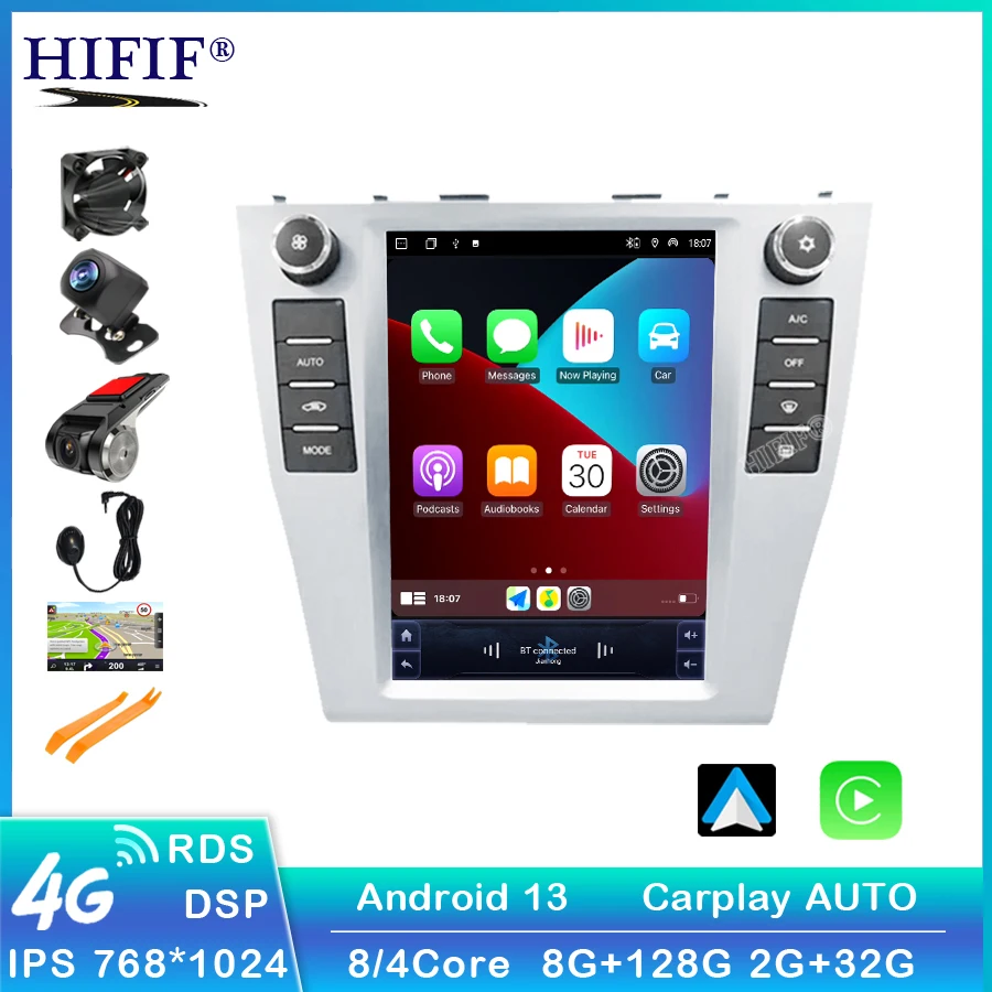 Авторадио Android 13 2din для Toyota Camry 6 XV 40 50 2006-2011 Автомобильный мультимедийный Tesla Vetic