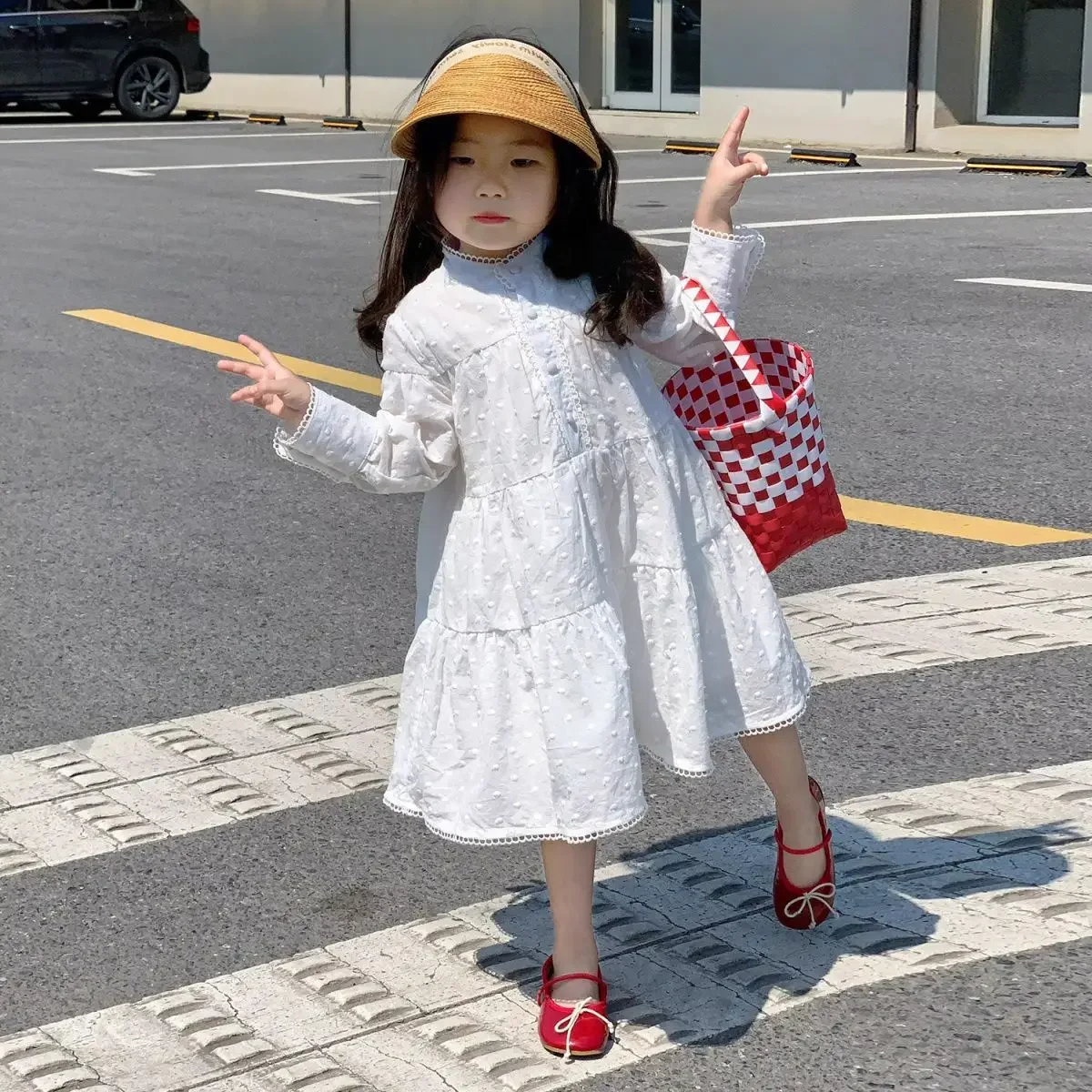 Платье на весну и осень новое корейское модное простое кукольное платье с