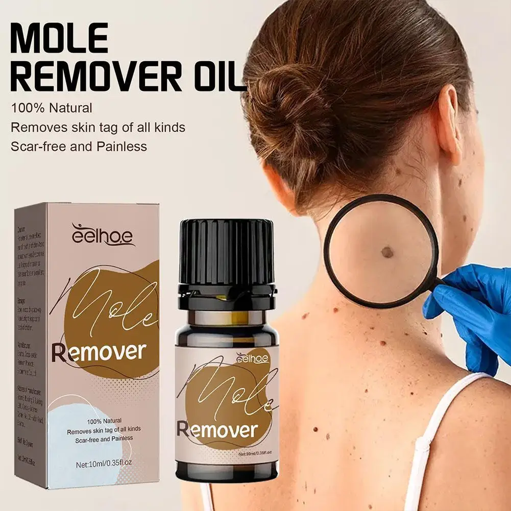 

10ml Tag Removal Solution Painless Mole Skin Dark Spot Removal Face Liquid Wart Tag Freckle Removal Cream Oil Plaste