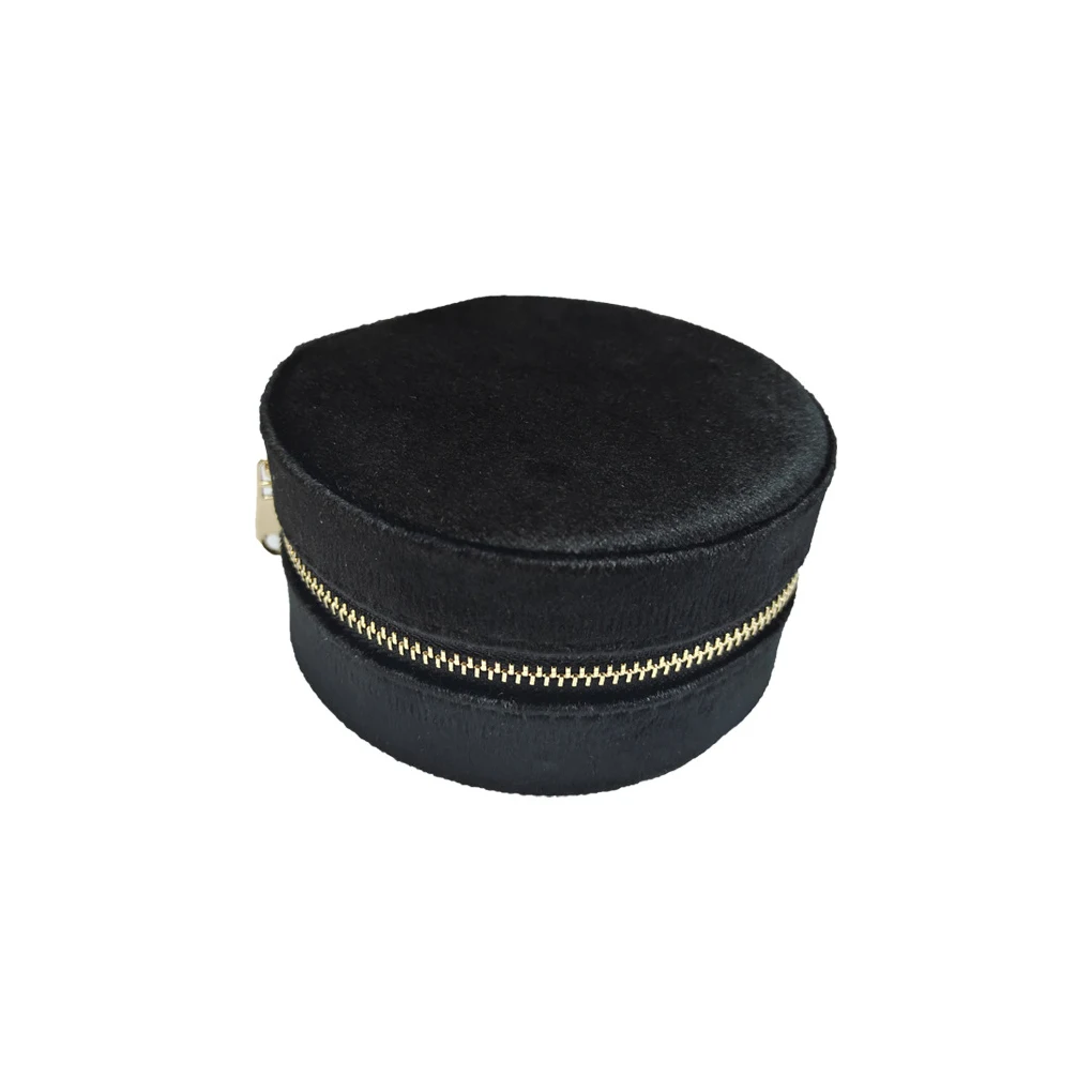 

Velvet Jewelry Display Organizer Large Capacity Earrings Jewelries Zipper Closure Storage Box Bracelet Holder Case
