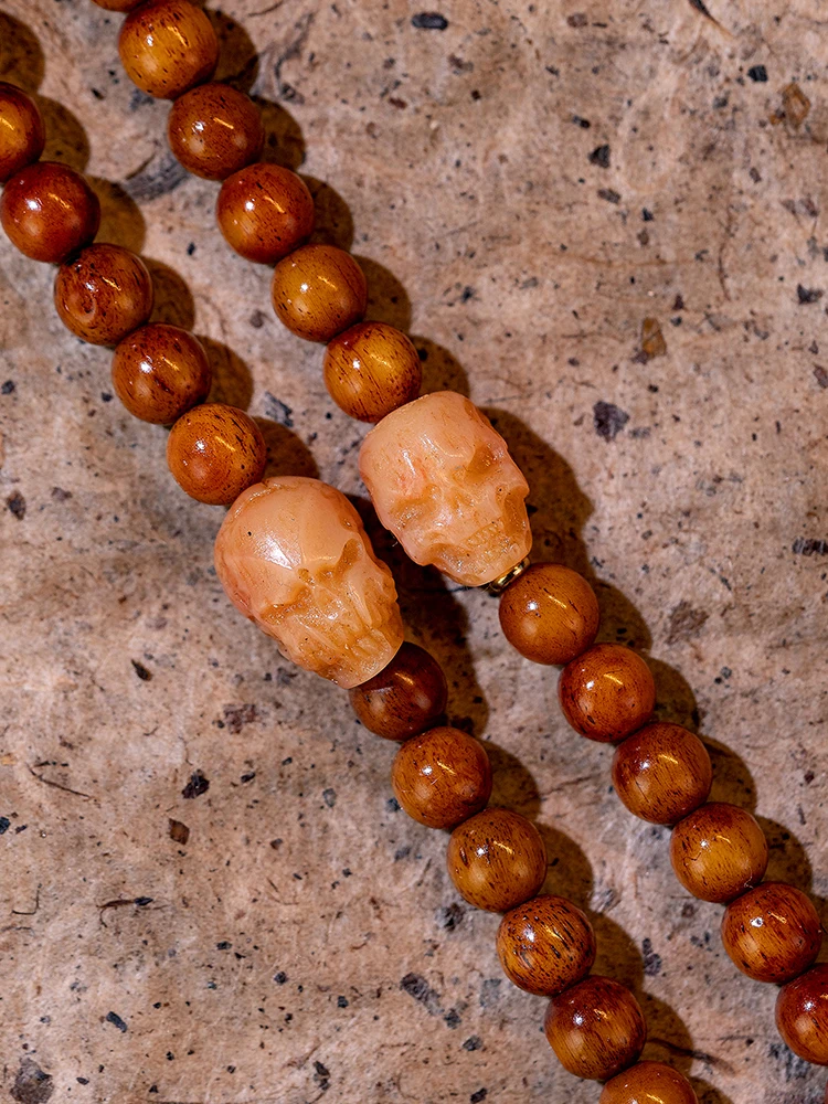 Натуральные бусины 108 буддийские для молитвы в виде старой кости Тибетский Стиль