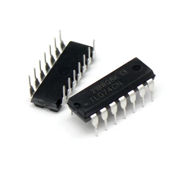 10pcs/lot TL074CN TL074 DIP-14 Integrated Circuit Low-power JFET-Input Operational Amplifiers Electronic IC Chip 6