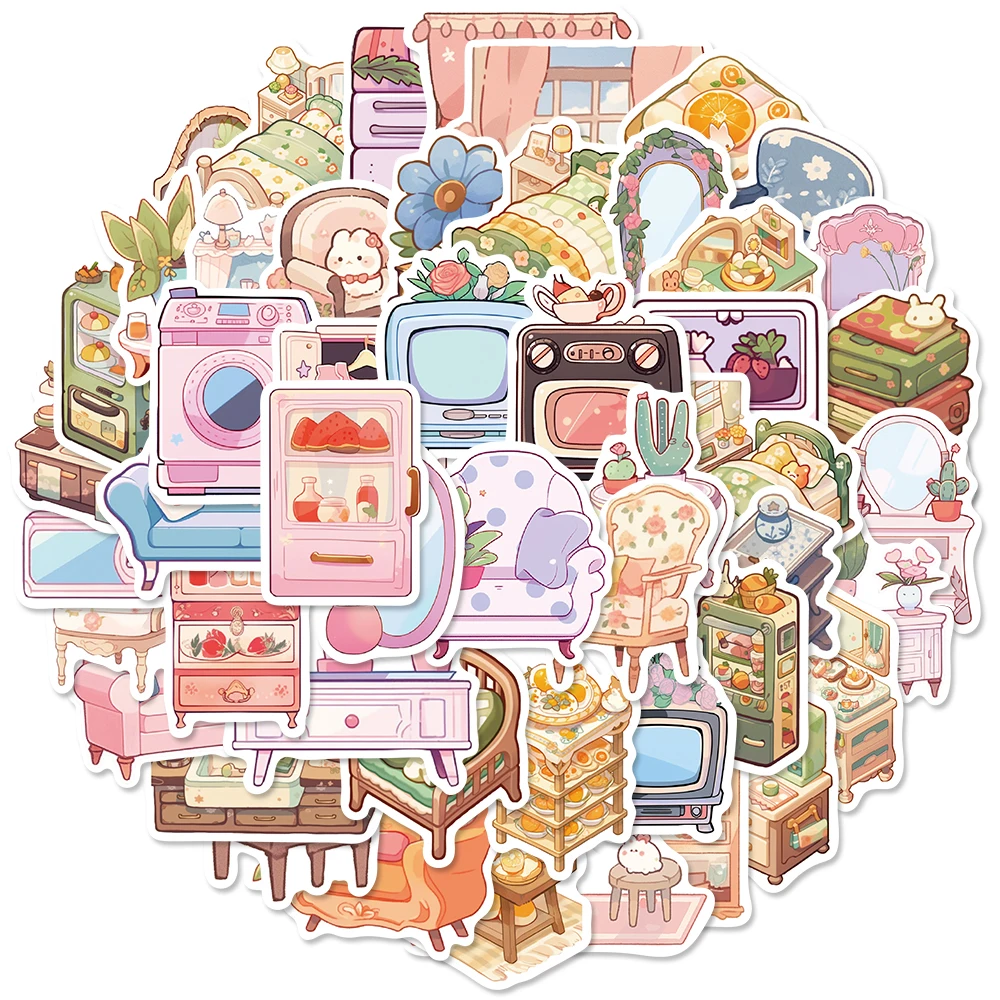 

Стикеры Q version для мебели, 10/50 шт.