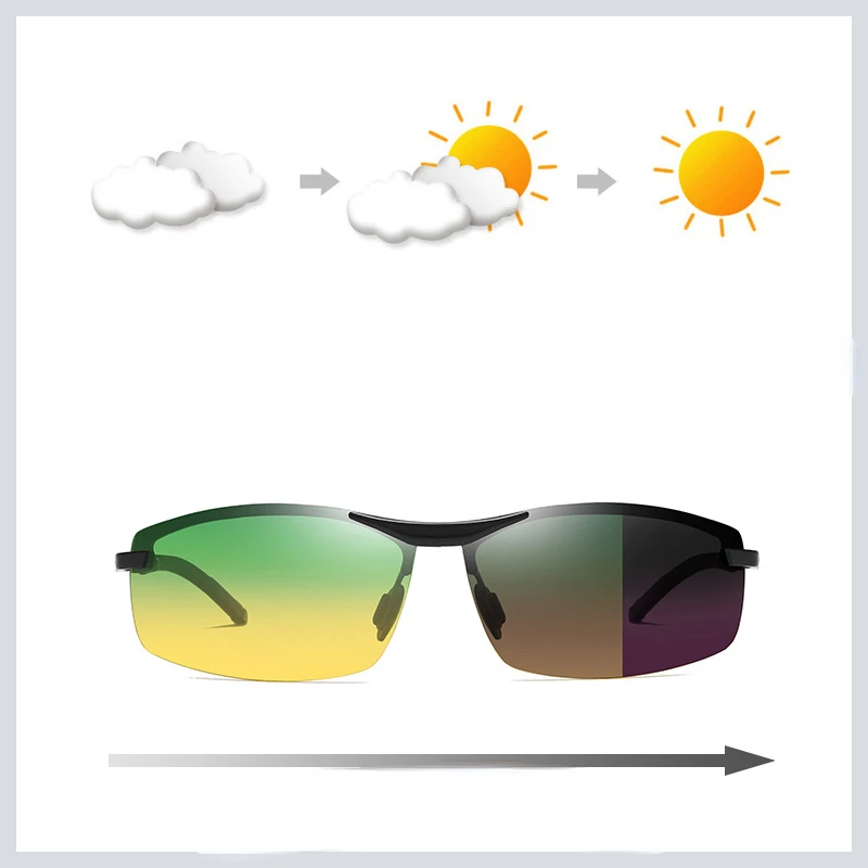 

New Polarized Day And Night Sunglasses Men's Sunglasses Driving Night Vision Glasses Color Changing Glasses