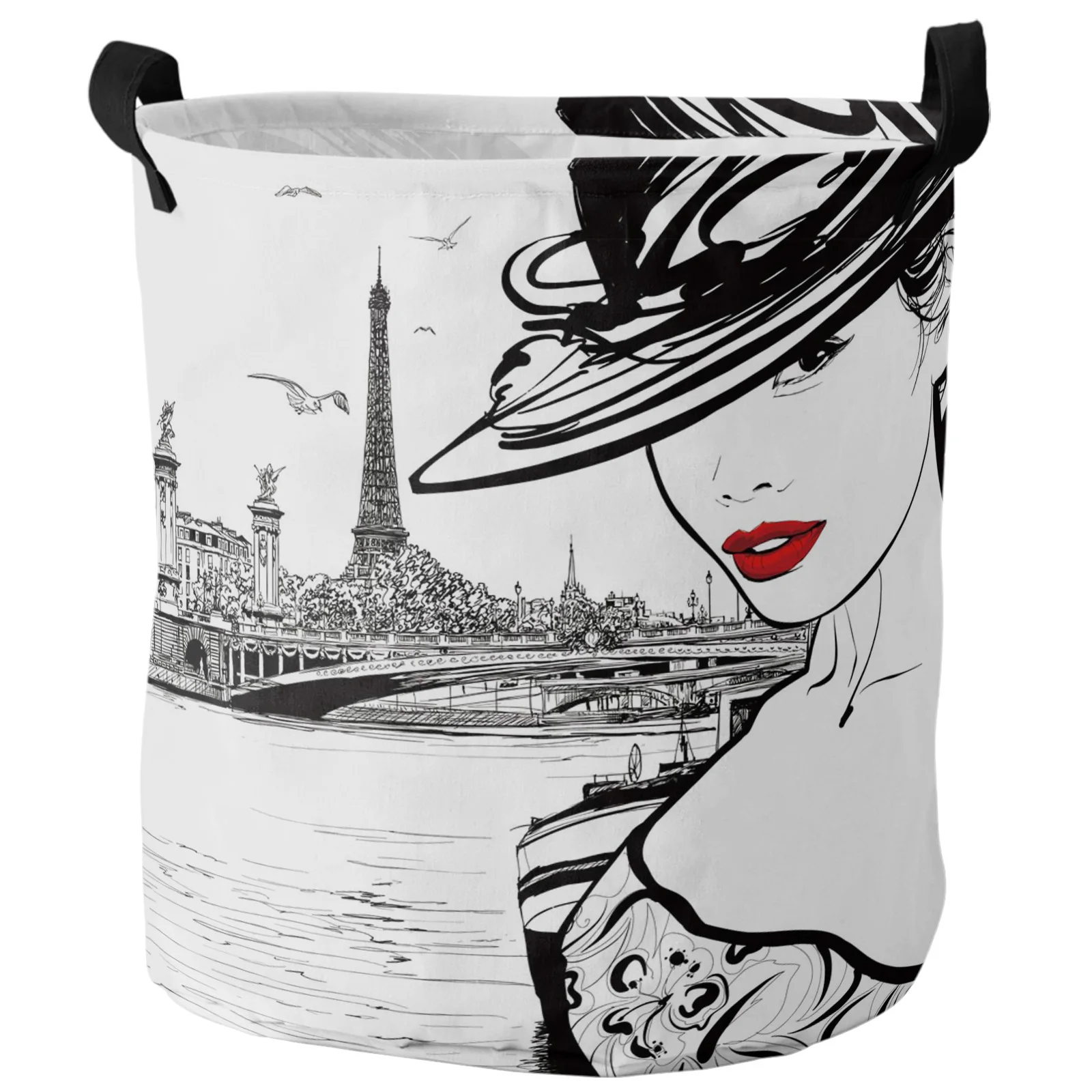 

Корзина для белья из ткани Оксфорд, складная корзина для грязного белья в ванную комнату, для грязной одежды, Эйфелева башня Парижа