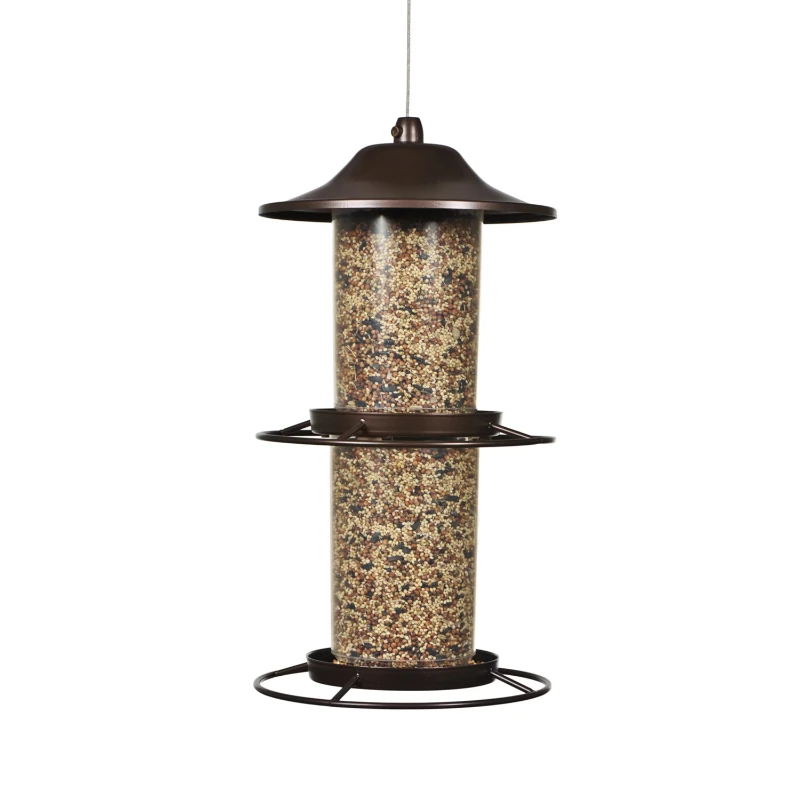 

Bronze Panorama Wild Bird Tube Seed Feeder - 4.5 lb Capacity