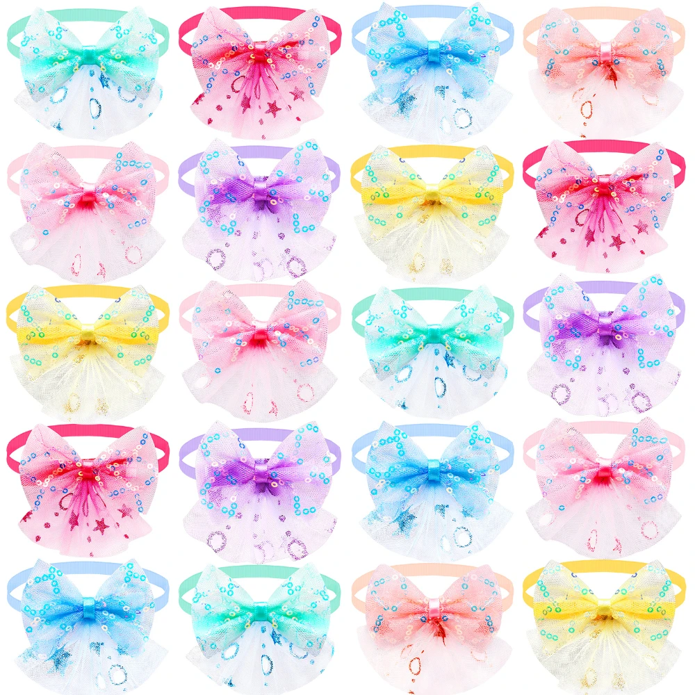 

50 шт., галстуки-бабочки для груминга собак