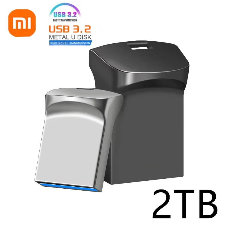 Xiaomi 2TB 3.2 Mini Super Metal USB Flash Drive 1TB Pen Высокоскоростной Memory Stick 512GB U Disk Pendrive Memoria Новый