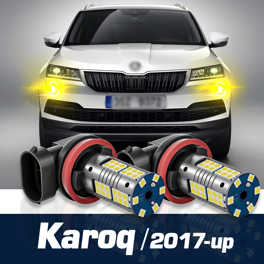 

2pcs LED Fog Light Canbus Accessories For Skoda Karoq 2017 2018 2019 2020