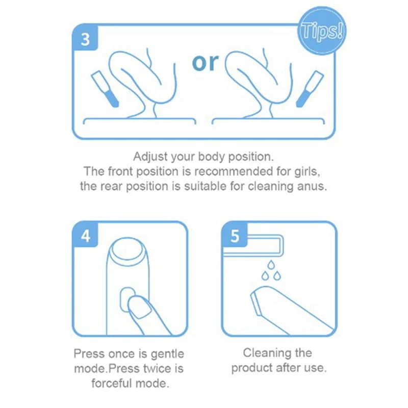 Портативный ручной электрический распылитель для биде многофункциональный