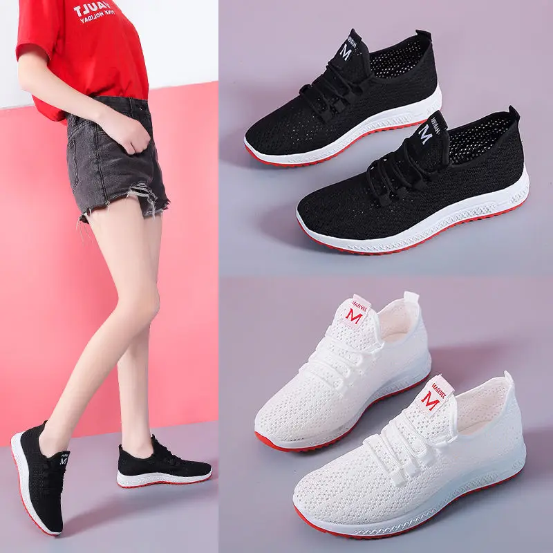 Old Beijing Cloth Shoes Women's Shoes  Pumps Casual Work Shoes Mesh Surface Shoes Soft Bottom Dancing Mom Sports Shoes Non-Slip