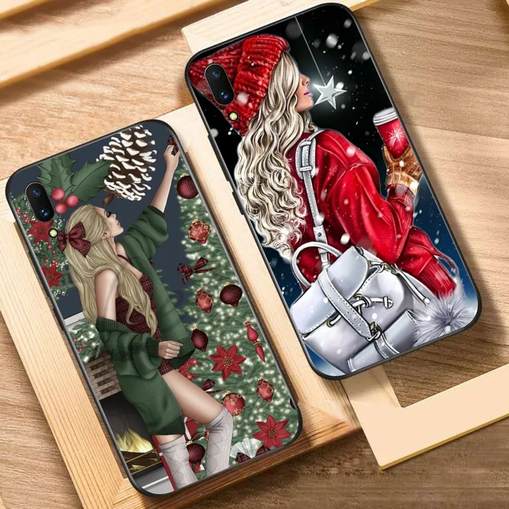 

Beautiful Girl Merry Christmas Phone Case For Huawei Y9 6 7 5 Prime Enjoy 7s 7 8 plus 7a 9e 9plus 8E Lite Psmart Shell