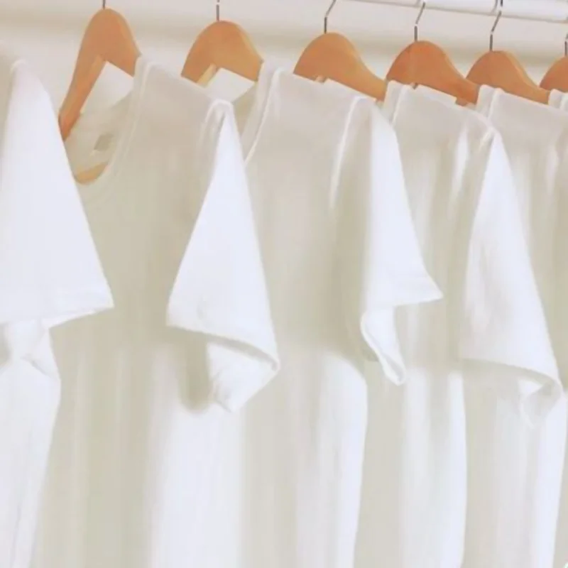 

Summer TShort Plain White O-neck T-shirt Casual Female Tshirt Retro style T-shirt Oversize TShire