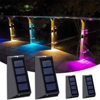 led solar wall lights outdoor fence lighting waterproof stair lamp up and down rgb led solar exterior garden decorations lamp