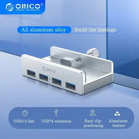 Концентратор ORICO MH4PU 4 USB 3,0 с блоком питания, высокоскоростное расширение, передача данных 5 Гбит/с, подходит для аксессуаров для ноутбуков