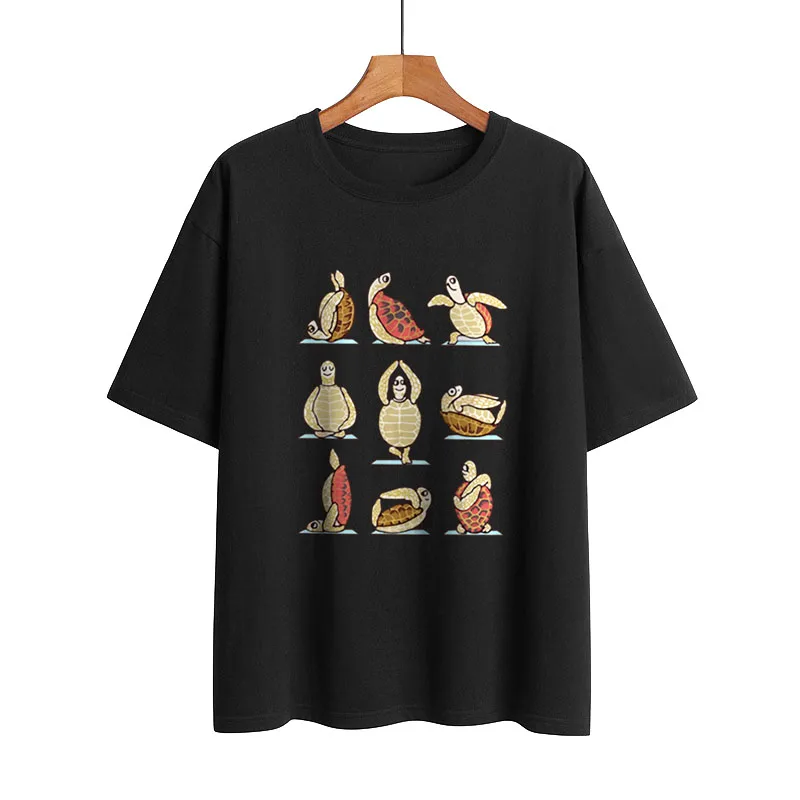 

Футболка женская с забавным принтом и коротким рукавом, повседневная хлопковая Свободная рубашка, топ с принтом, на лето