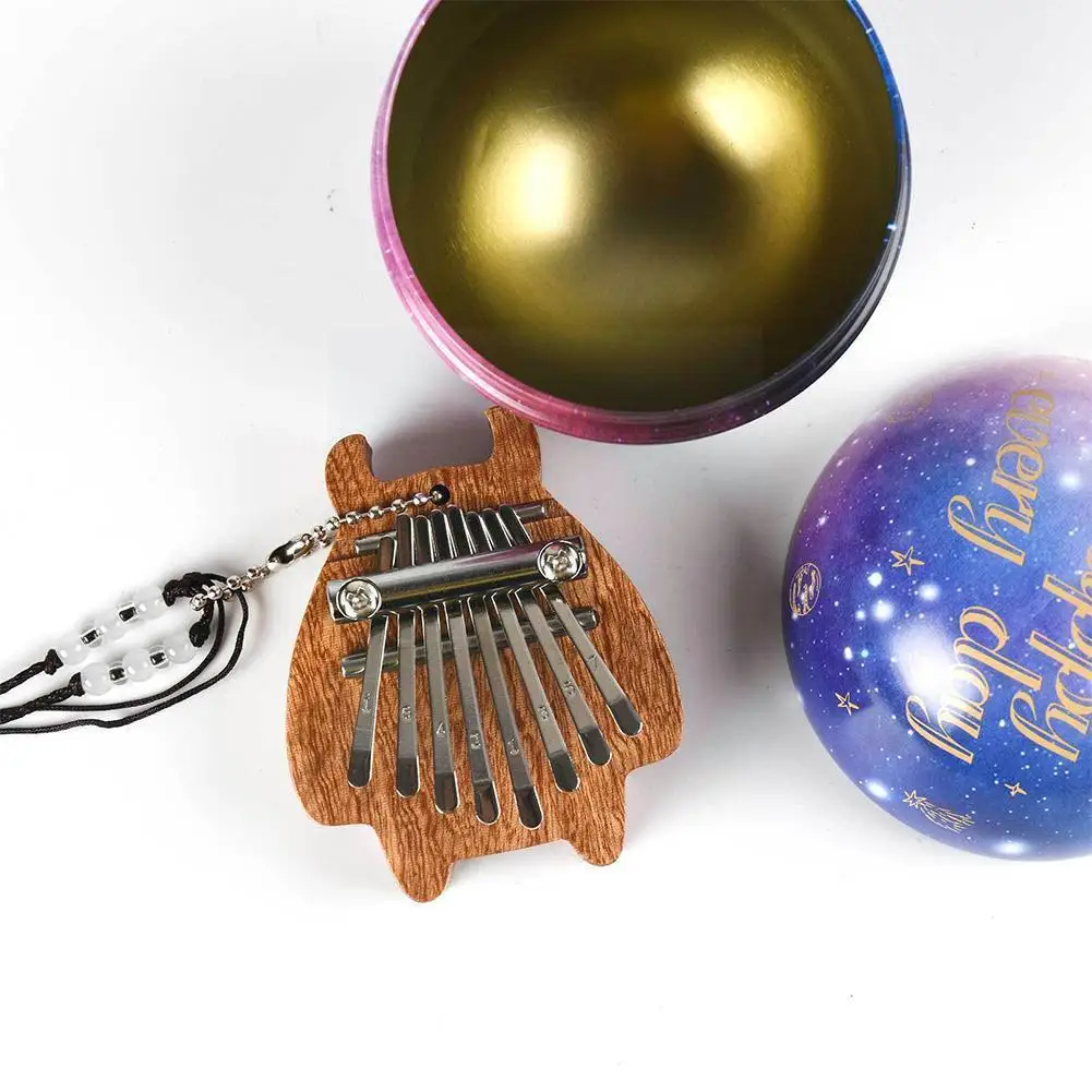 

Миниатюрное пианино на 8 клавиш Kalimba, высококачественные подарочные украшения, мультяшный подарок, подарок на день рождения O0e3