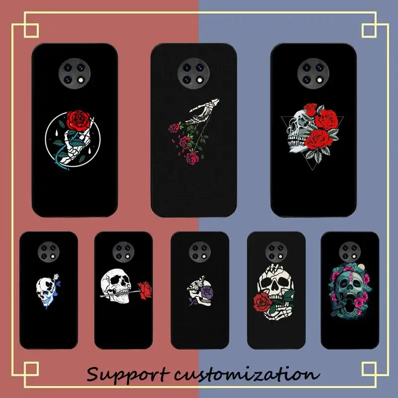 

Rose Skull Love Phone Case for Redmi Note 8 7 9 4 6 pro max T X 5A 3 10 lite pro