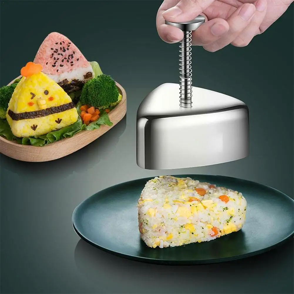

304stainless Steel Cartoon Modeling Cheese And Onigiri Mold Rice Ball Child Bento Diy Nori Molds For Children Food Kawaii M A4d7