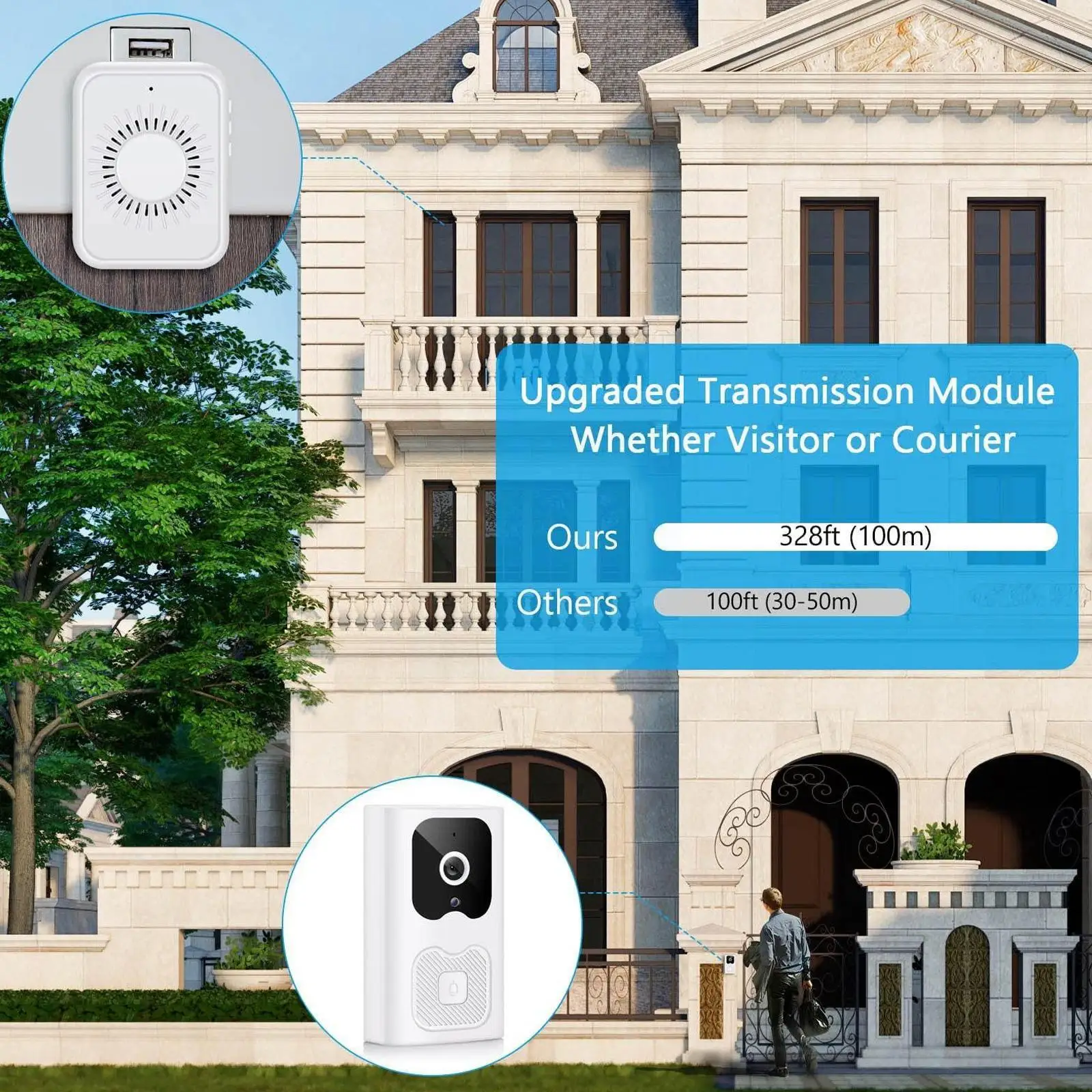 

Ring Video Doorbell Wireless Remote Video Doorbell Camera Intercom Doorbell Home Wifi Doorbell Intelligent Visual Vid U6u4