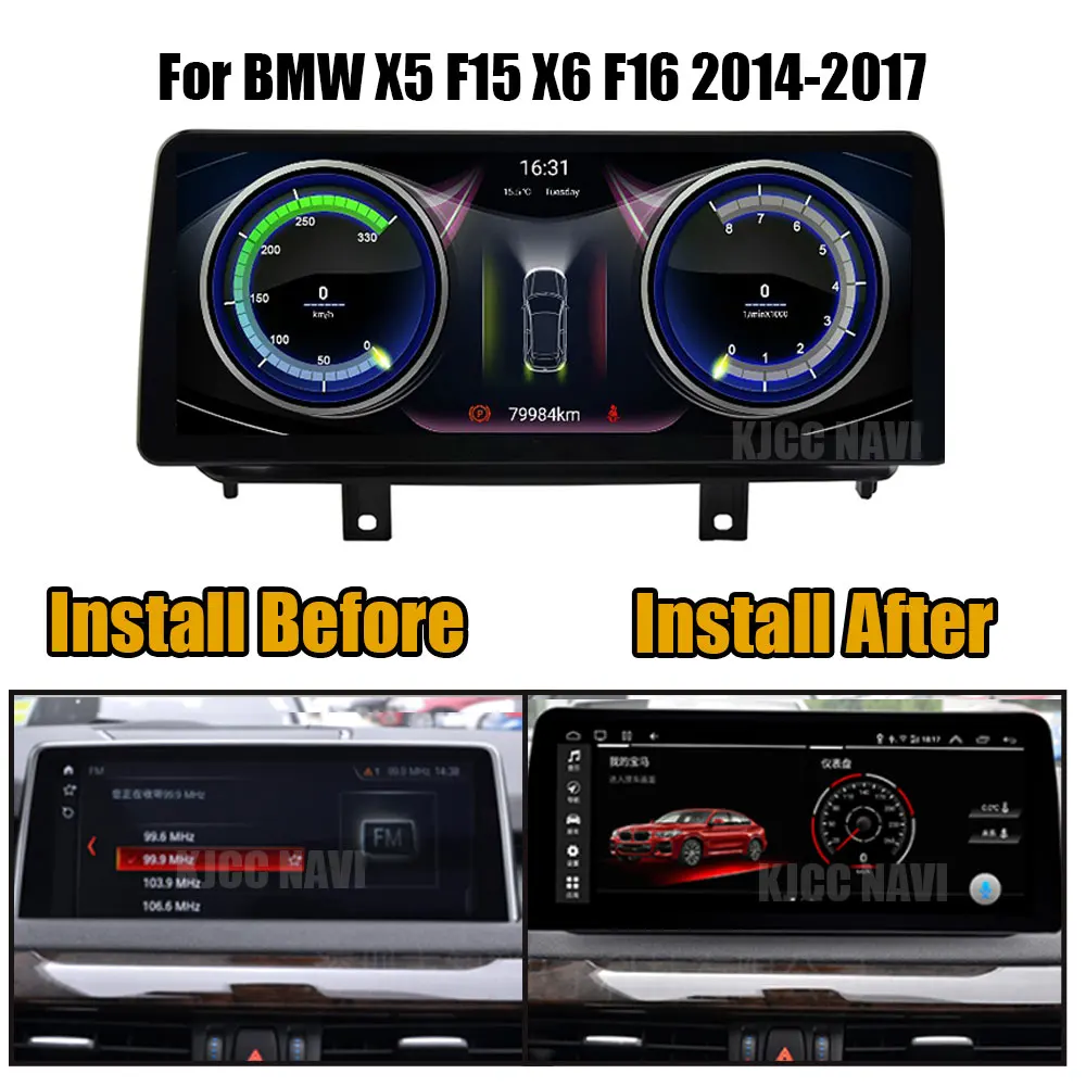 12.3" Android 12 For BMW X5 F15 X6 F16 2014-2017 NBT Car GPS Navigation Media Stereo Radio  Multimedia Wireless Carplay WiFi BT images - 6
