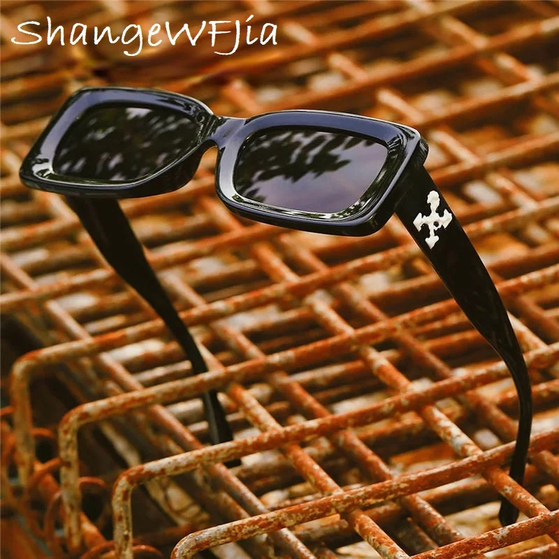 

Rectangle Retro Frame Sunglasses Women 2022 Luxury Brand Designer Retro Gradient Sun Glasses Men Square Shades for Women