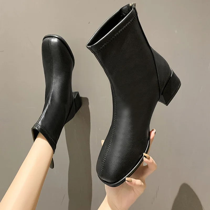 

Fashion Warm Plush Snow Boots Ladies Pu Leather Shoes Winter Ladies Casual Jason s Botas Mujer Spring Women's Ankle Boots