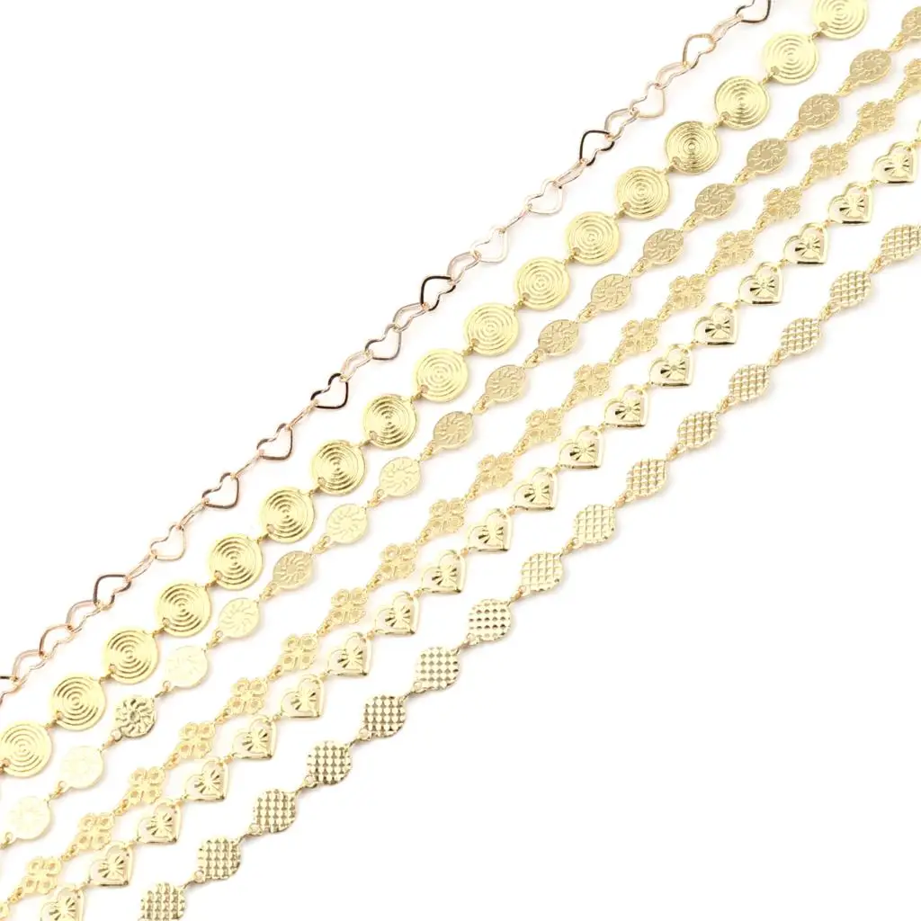 1 M Copper Link Chain Findings Cross Link Manual Chain for DIY Men Women Necklace Bracelet Anklet Making Jewelry Findings