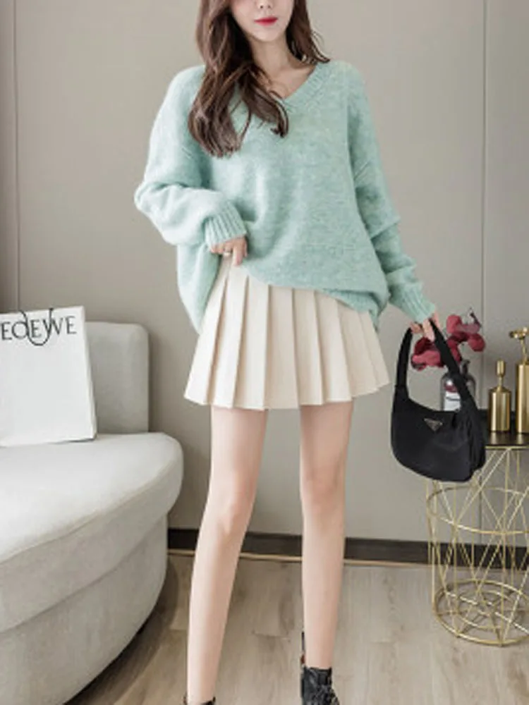 Женская плиссированная мини-юбка с высокой талией